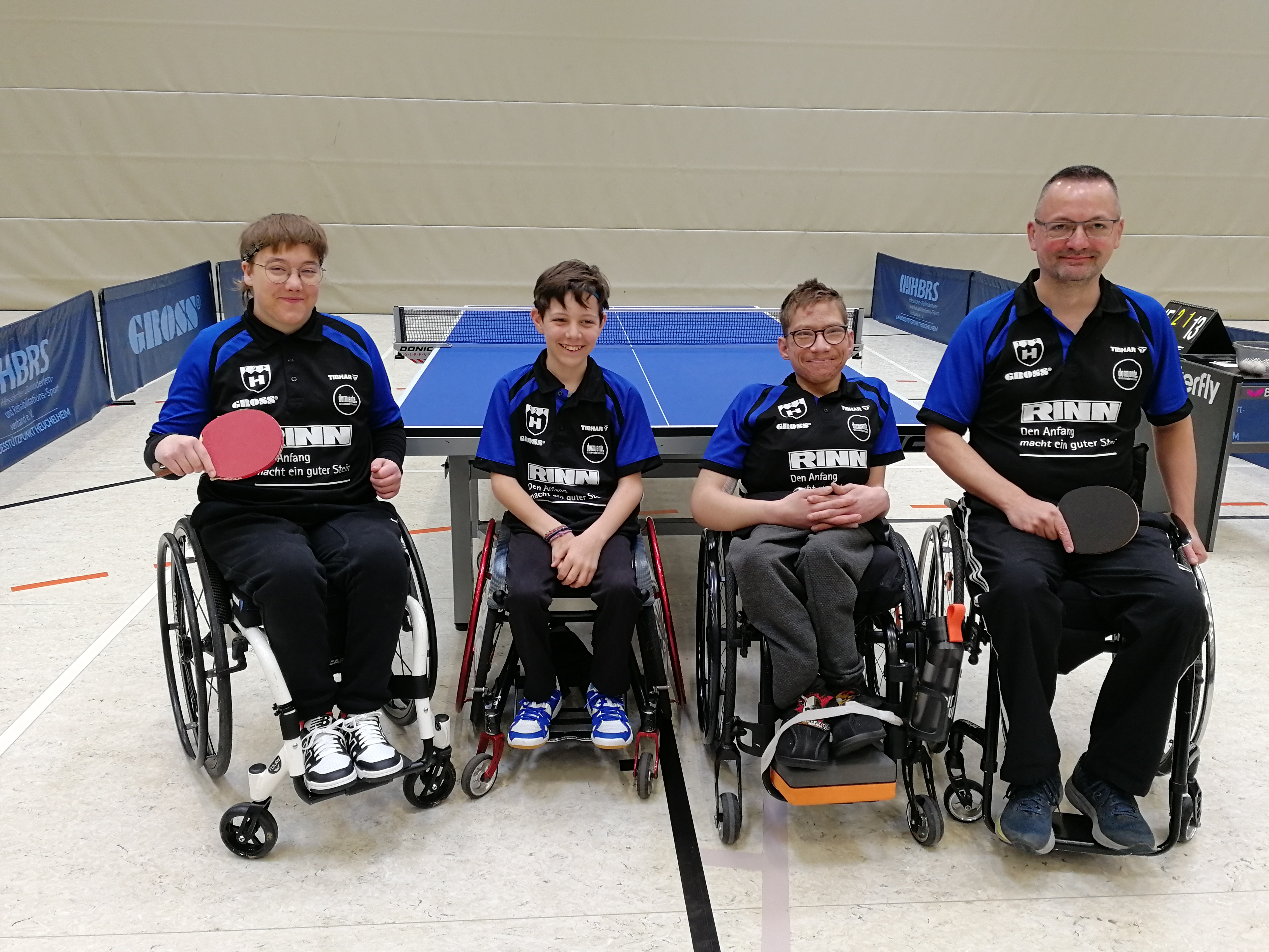 Teamfoto TSF Heuchelheim Rollstuhlteam