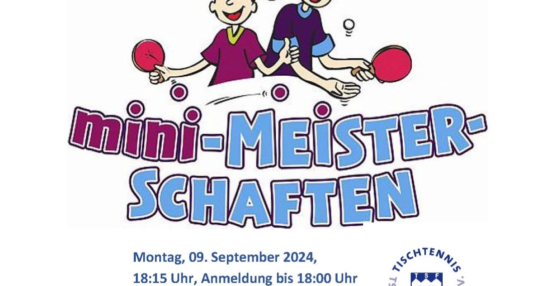 Tischtennis mini-Meisterschaften am 9. September in Heuchelheim